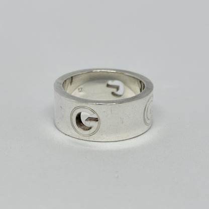 GUCCI GUCCI Open G Wide Ring, 925 Sterling Silver, 8.3g
