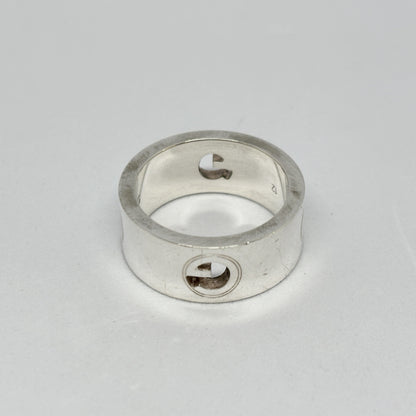 GUCCI GUCCI Open G Wide Ring, 925 Sterling Silver, 8.3g