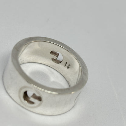 GUCCI GUCCI Open G Wide Ring, 925 Sterling Silver, 8.3g