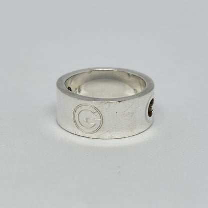GUCCI GUCCI Open G Wide Ring, 925 Sterling Silver, 8.3g