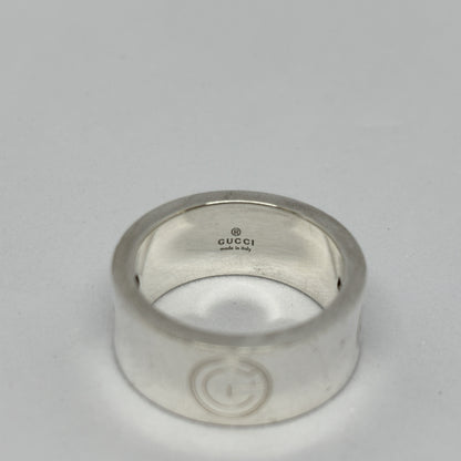 GUCCI GUCCI Open G Wide Ring, 925 Sterling Silver, 8.3g