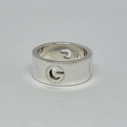 GUCCI GUCCI Open G Wide Ring, 925 Sterling Silver, 8.3g