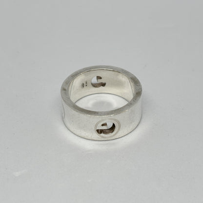 GUCCI GUCCI Open G Wide Ring, 925 Sterling Silver, 8.3g