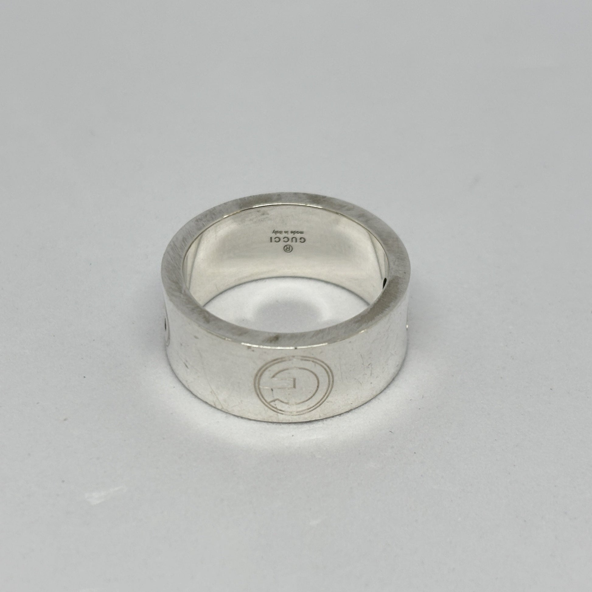 GUCCI GUCCI Open G Wide Ring, 925 Sterling Silver, 8.3g
