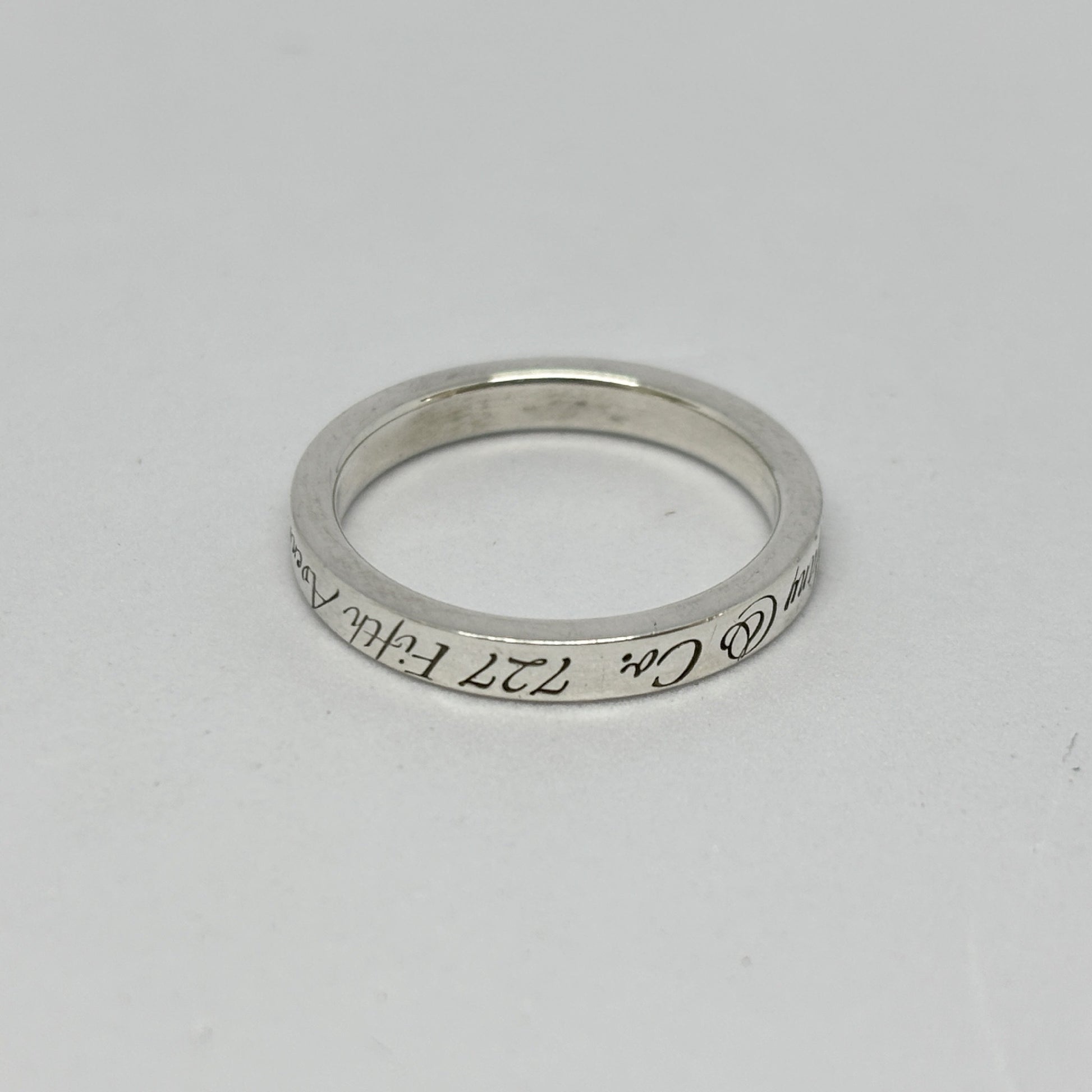 Tiffany & Co. Tiffany Ring Notes Narrow Notes Narrow New York Silver 925 2.8g Ring