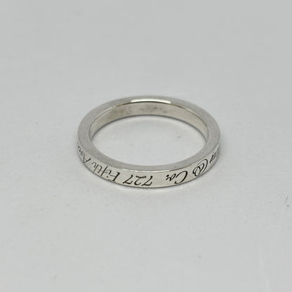 Tiffany & Co. Tiffany Ring Notes Narrow Notes Narrow New York Silver 925 2.8g Ring