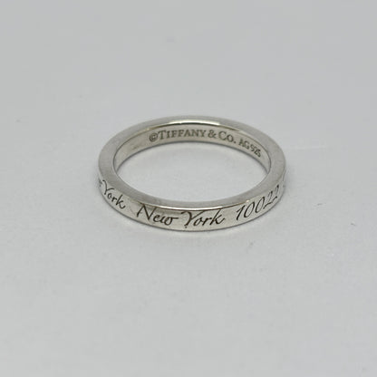 Tiffany & Co. Tiffany Ring Notes Narrow Notes Narrow New York Silver 925 2.8g Ring