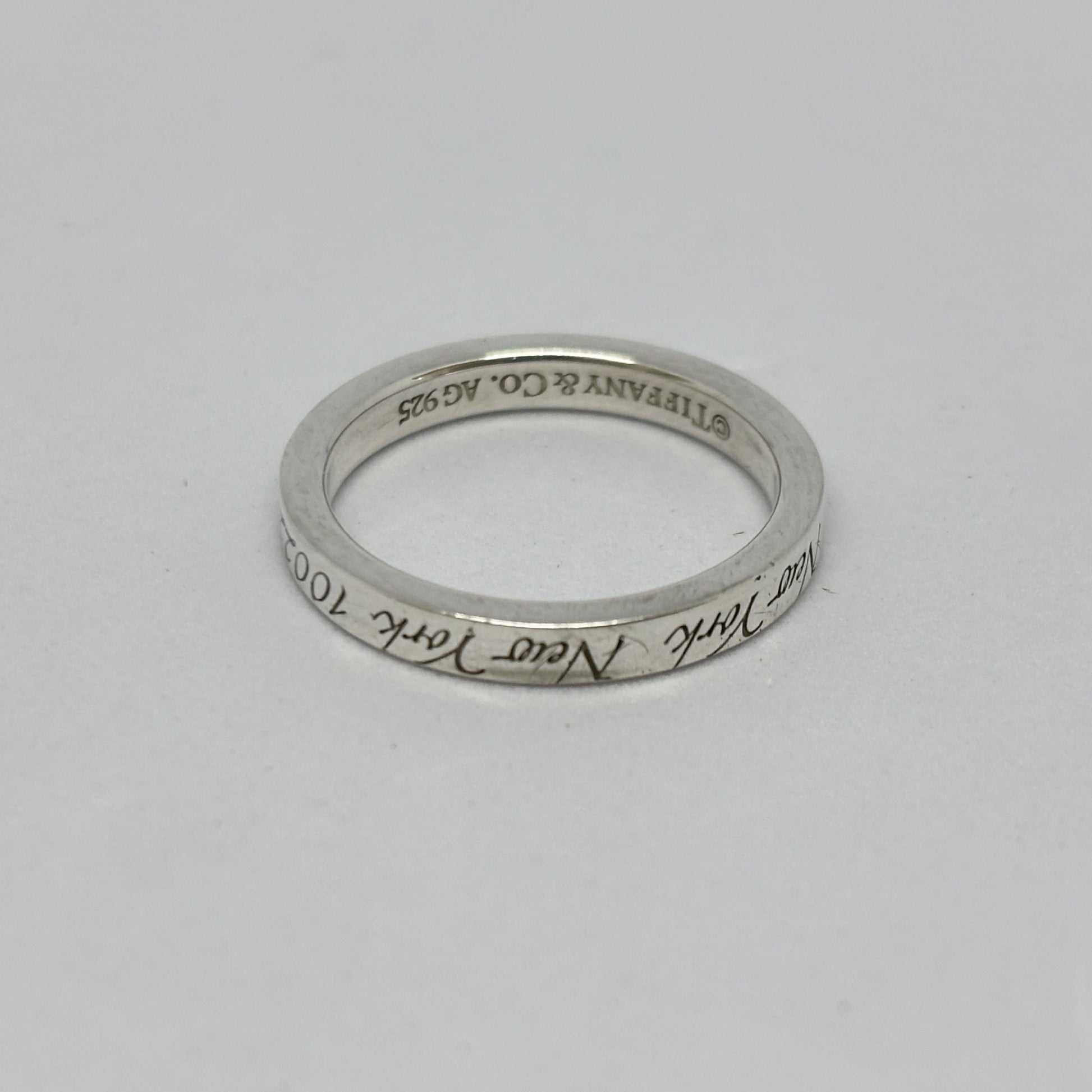 Tiffany & Co. Tiffany Ring Notes Narrow Notes Narrow New York Silver 925 2.8g Ring