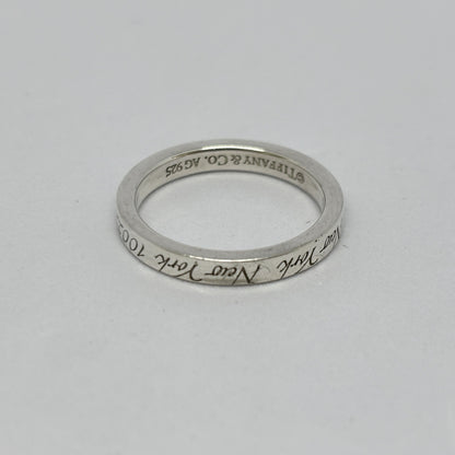 Tiffany & Co. Tiffany Ring Notes Narrow Notes Narrow New York Silver 925 2.8g Ring