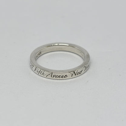 Tiffany & Co. Tiffany Ring Notes Narrow Notes Narrow New York Silver 925 2.8g Ring