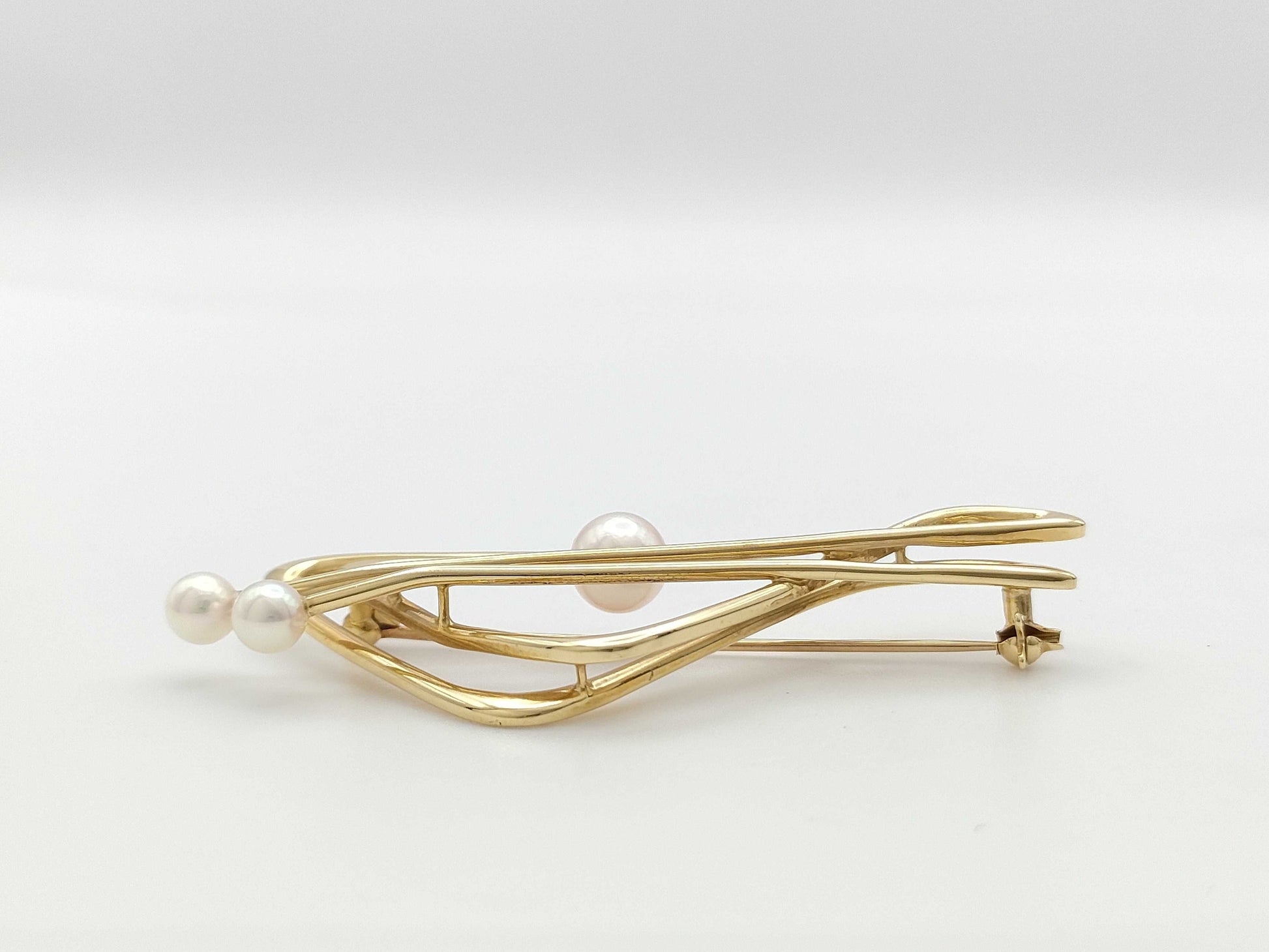 MIKIMOTO Pearl Diameter Approx. 5.0mm-5.7mm K14 10.5g Brooch 