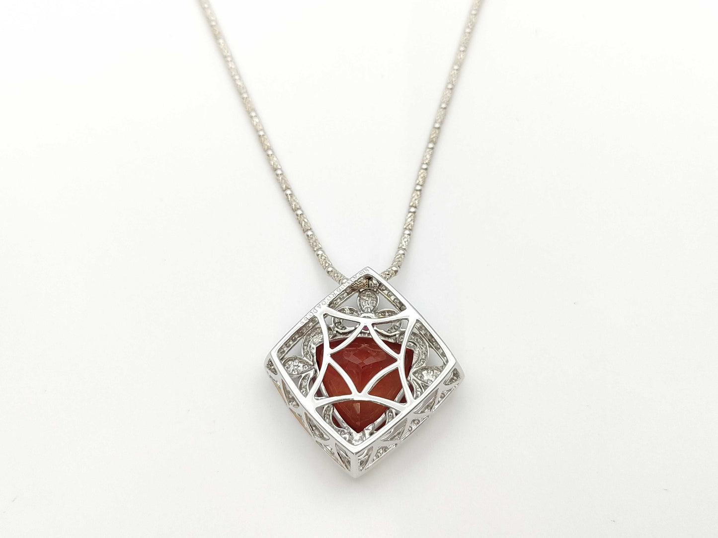 A 11.06ct R 0.04ct D 0.59ct K18/K18WG 13.4g Necklace 