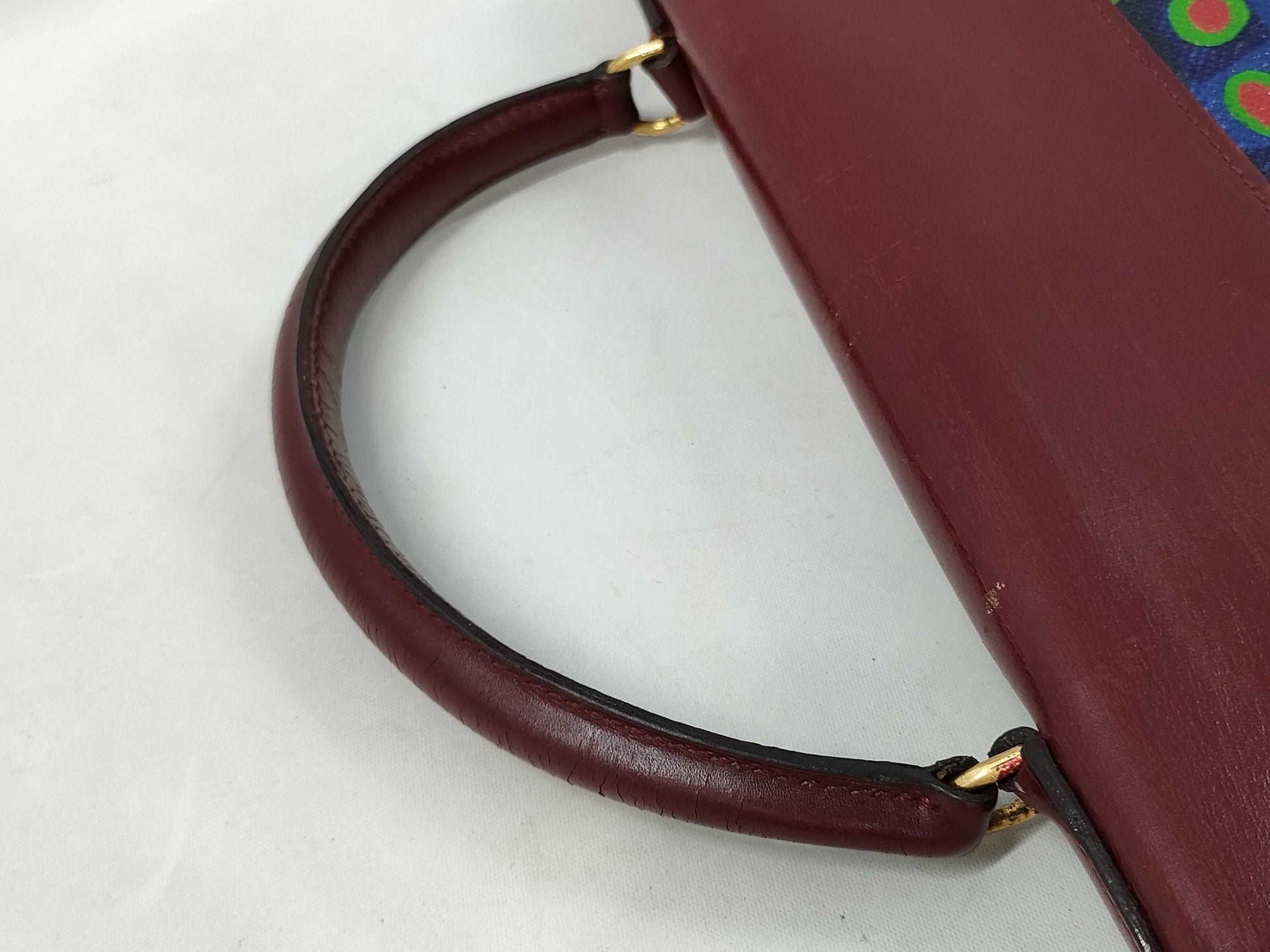 HERMES Kelly 32 Box Calf Rouge H GP 〇C Stamped Handbag