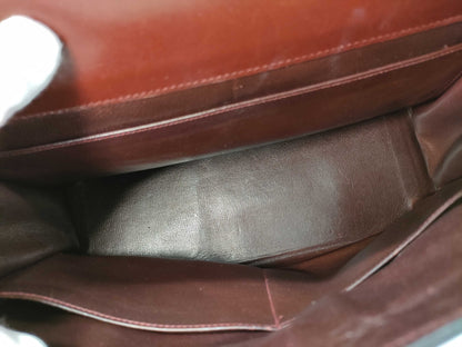 HERMES Kelly 32 Box Calf Rouge H GP 〇C Stamped Handbag