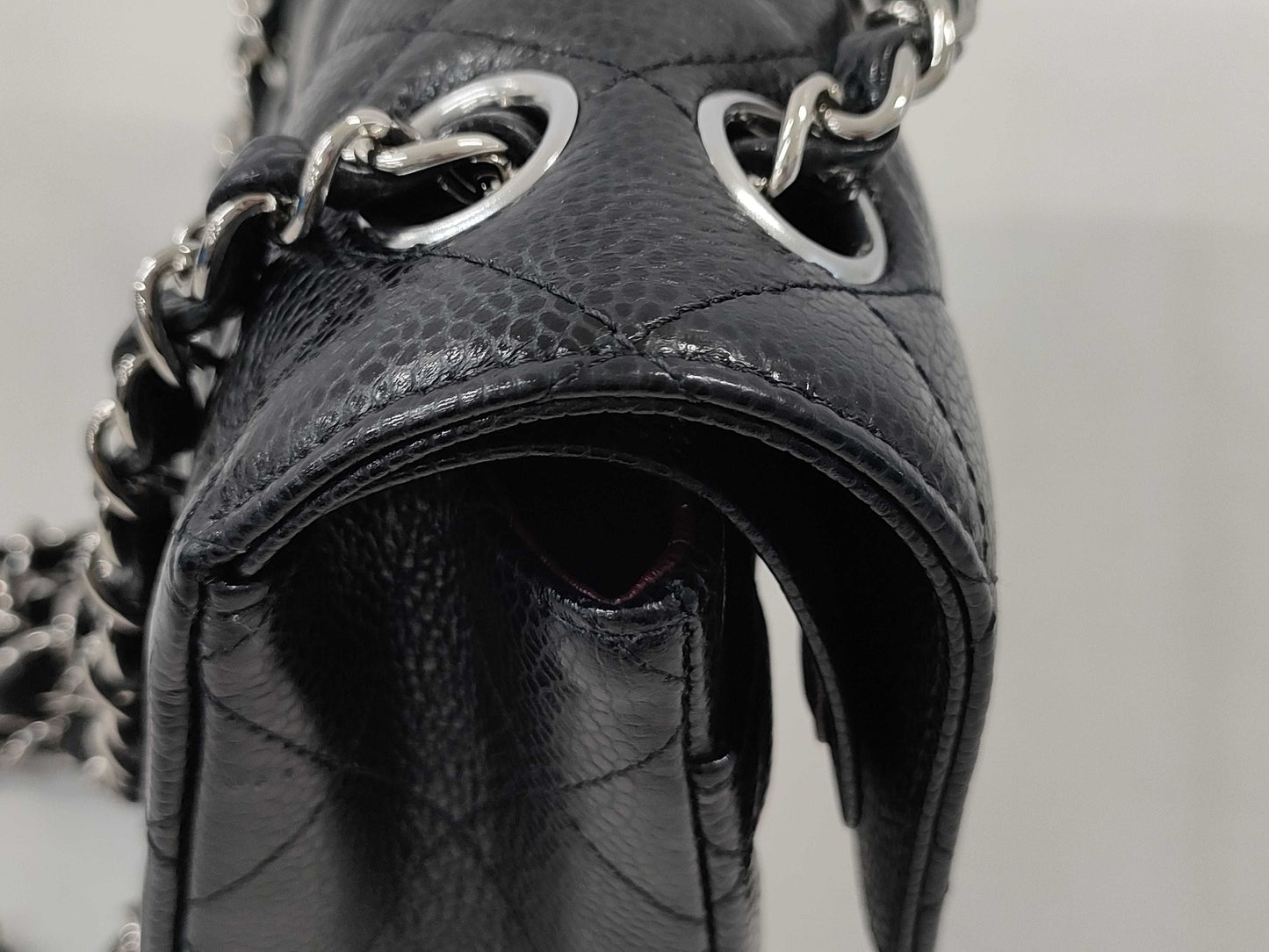 CHANEL Double Flap Caviar Black SS Shoulder Bag