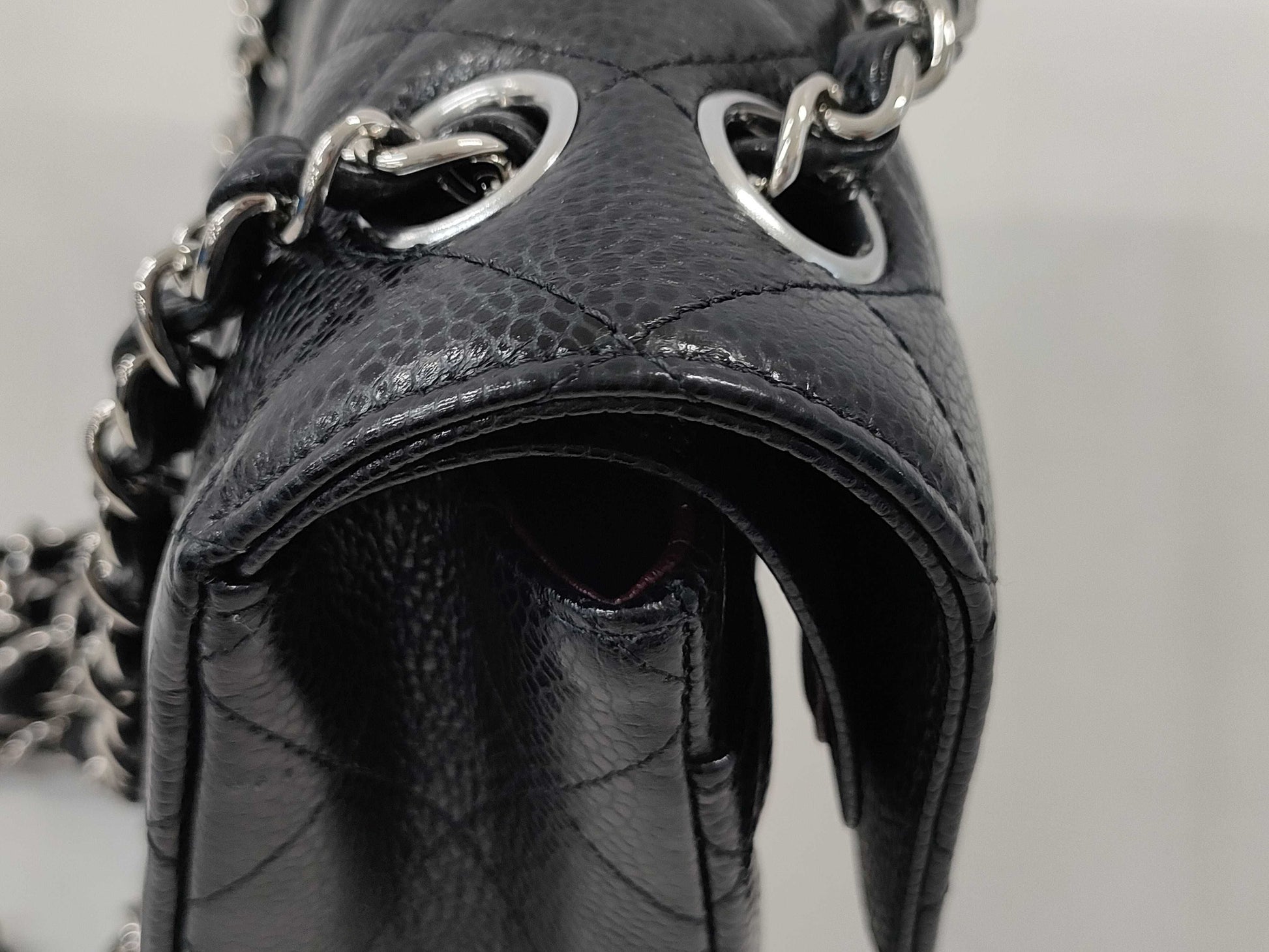 CHANEL Double Flap Caviar Black SS Shoulder Bag