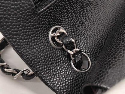 CHANEL Double Flap Caviar Black SS Shoulder Bag