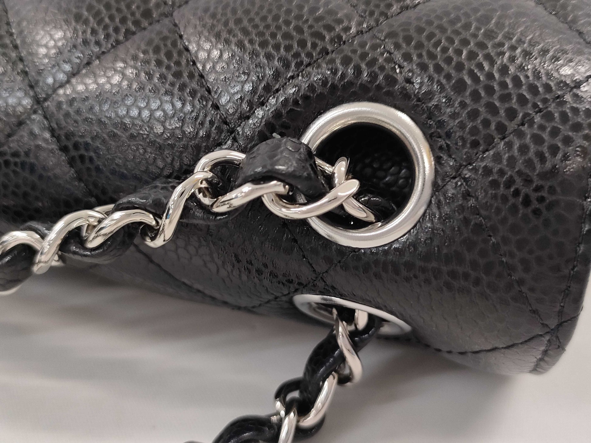 CHANEL Double Flap Caviar Black SS Shoulder Bag