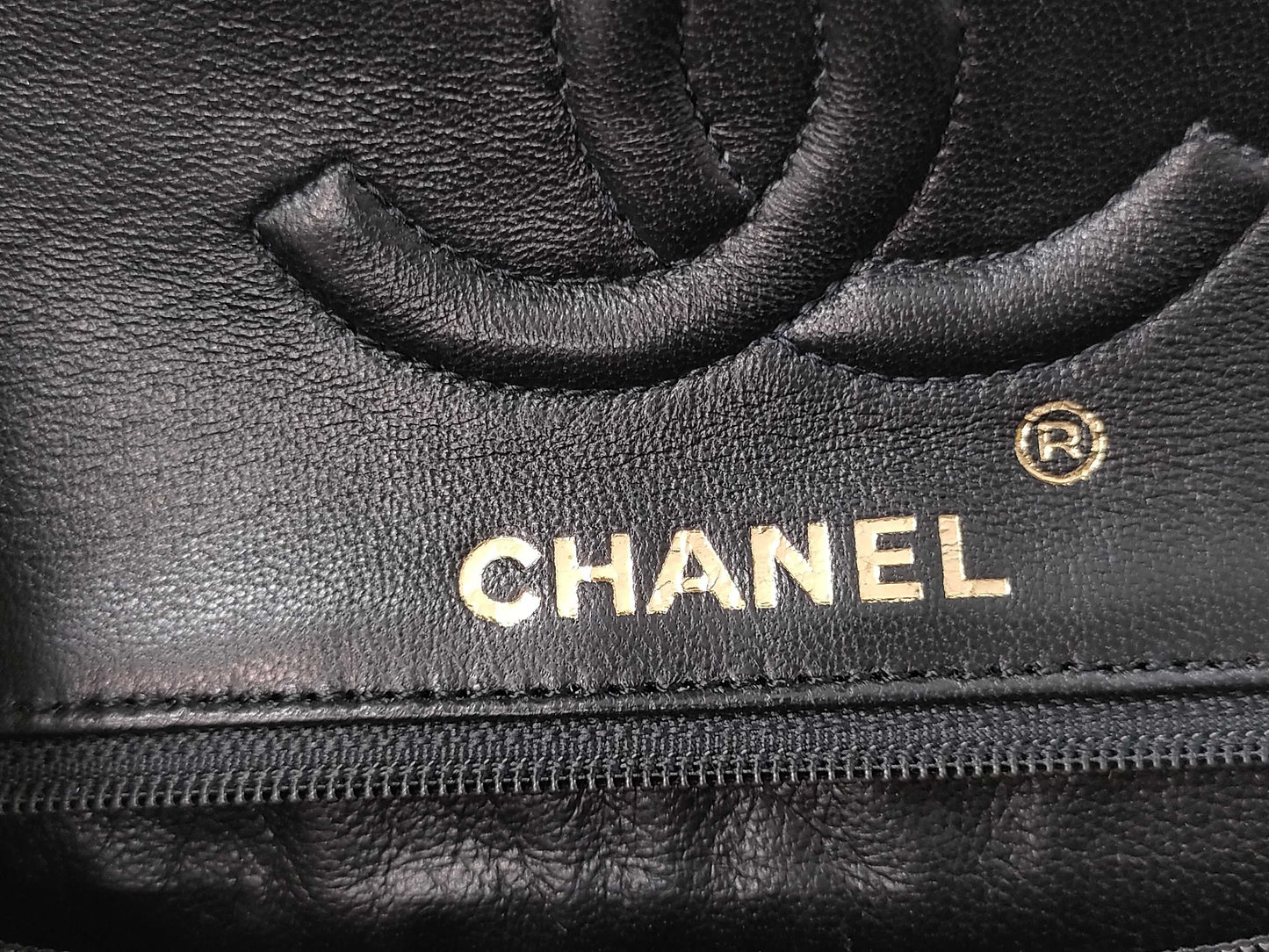 CHANEL Double Flap Crocodile Black GP Shoulder Bag