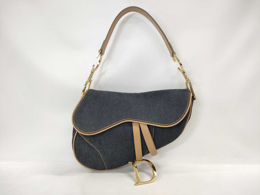 Dior Saddle Bag Denim GP Handbag