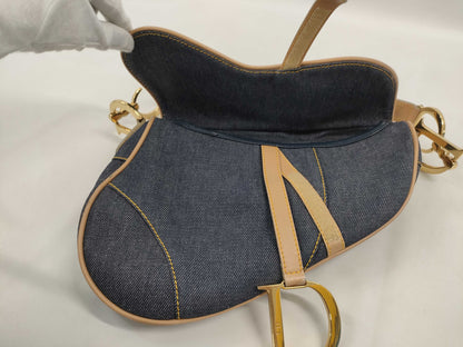 Dior Saddle Bag Denim GP Handbag