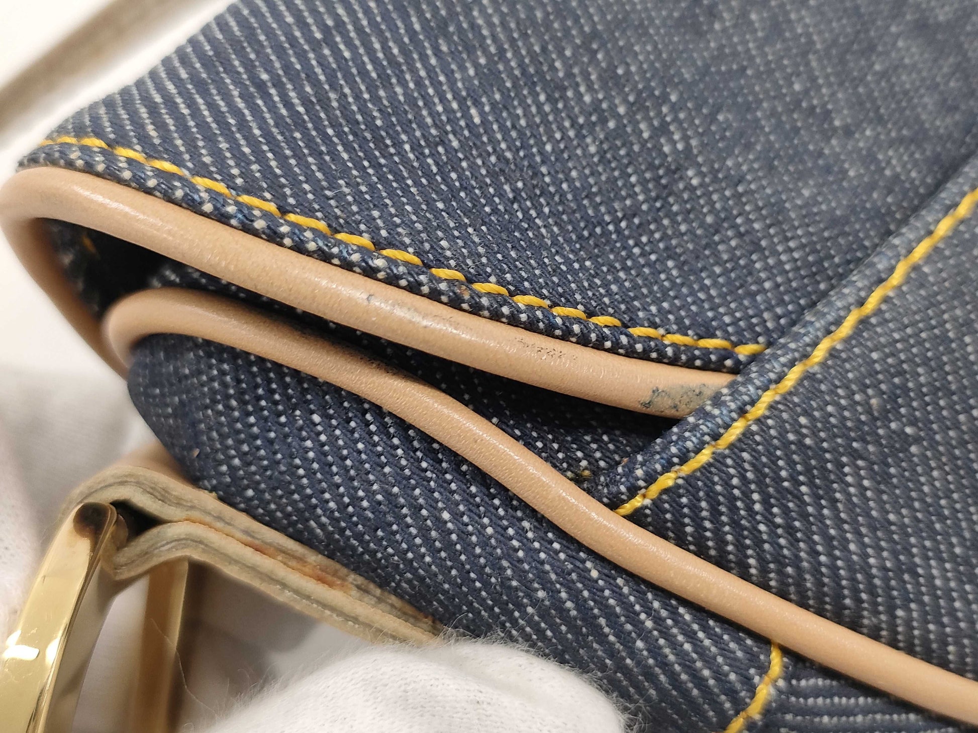 Dior Saddle Bag Denim GP Handbag