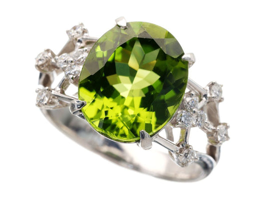 PE4.35ct D0.24ct Pt900 7.4g Ring 