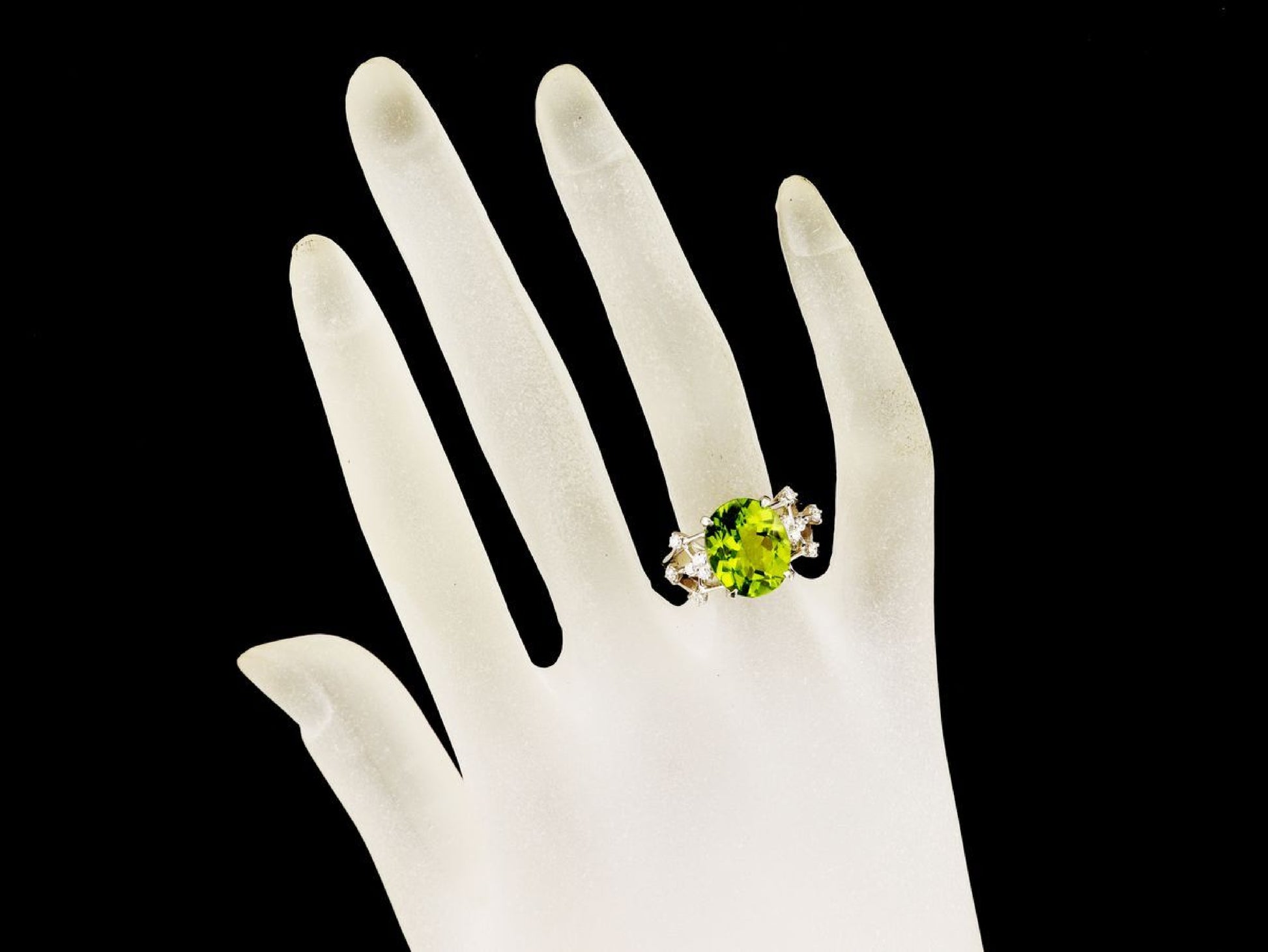 PE4.35ct D0.24ct Pt900 7.4g Ring 