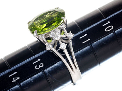 PE4.35ct D0.24ct Pt900 7.4g Ring 