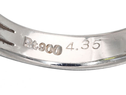 PE4.35ct D0.24ct Pt900 7.4g Ring 