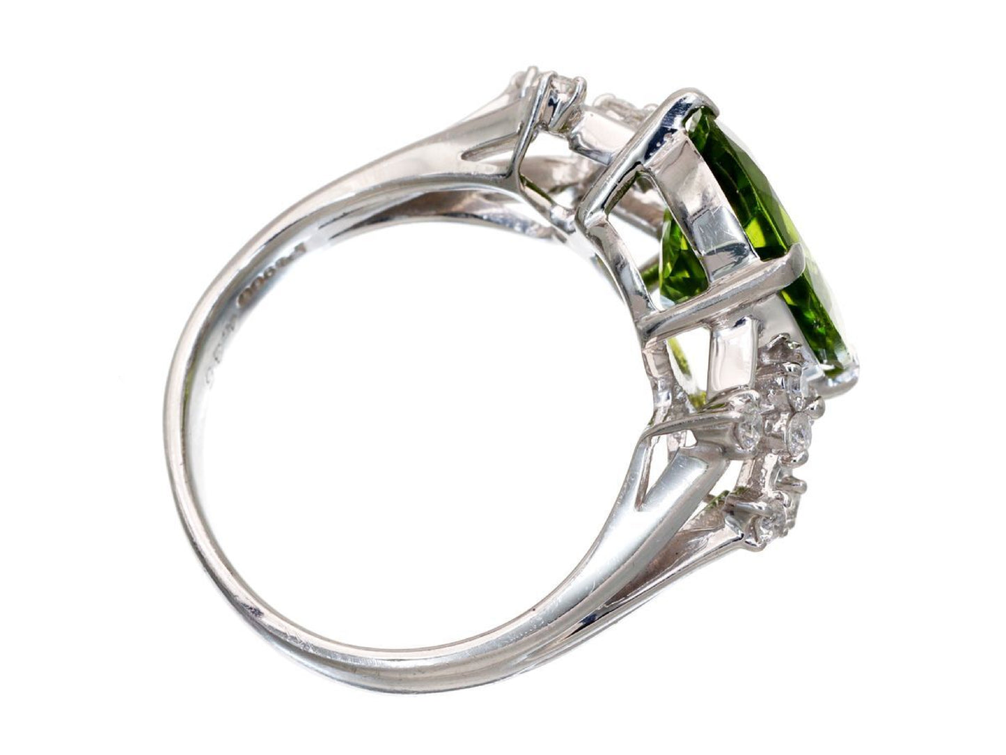 PE4.35ct D0.24ct Pt900 7.4g Ring 