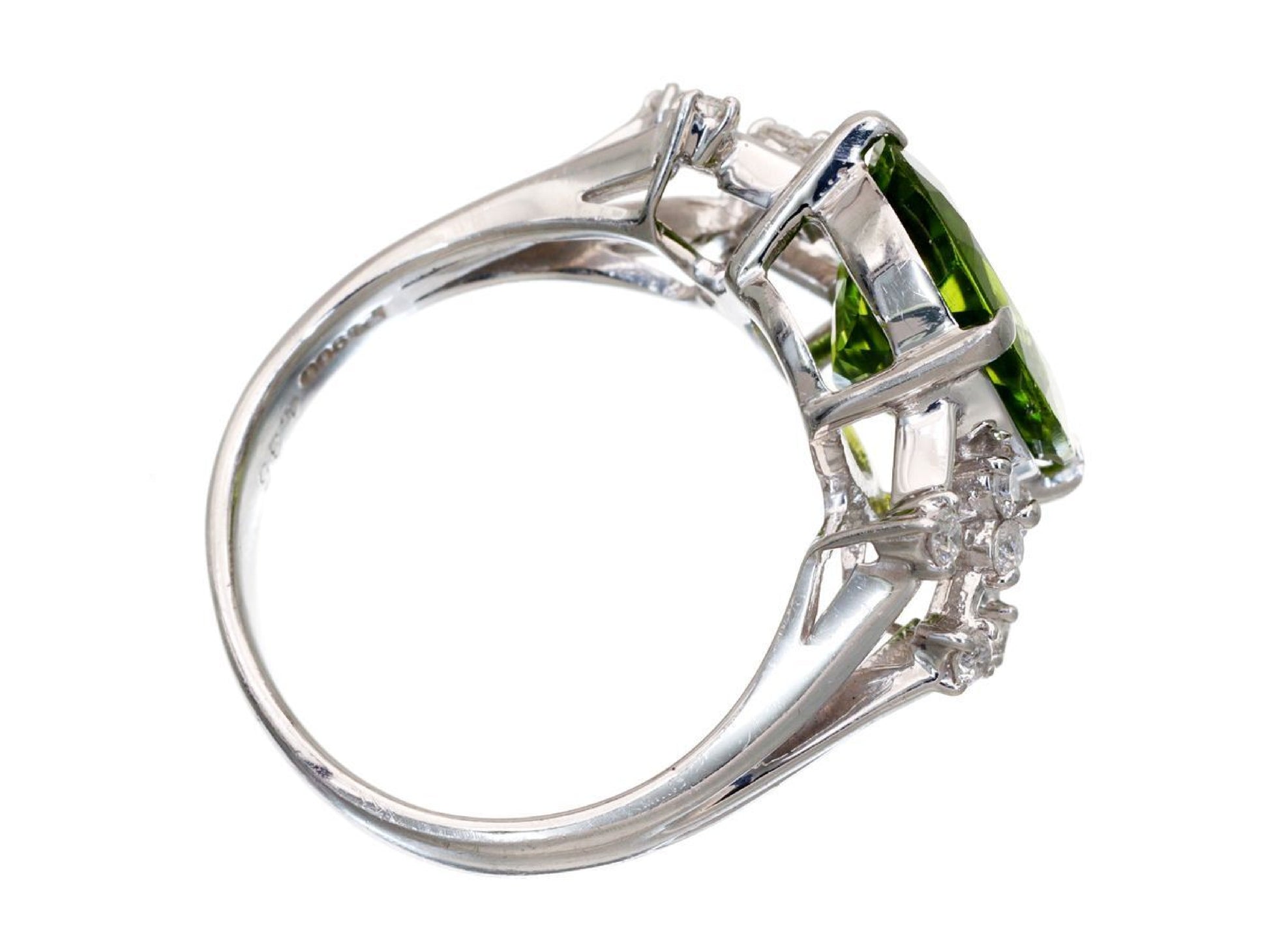 PE4.35ct D0.24ct Pt900 7.4g Ring 