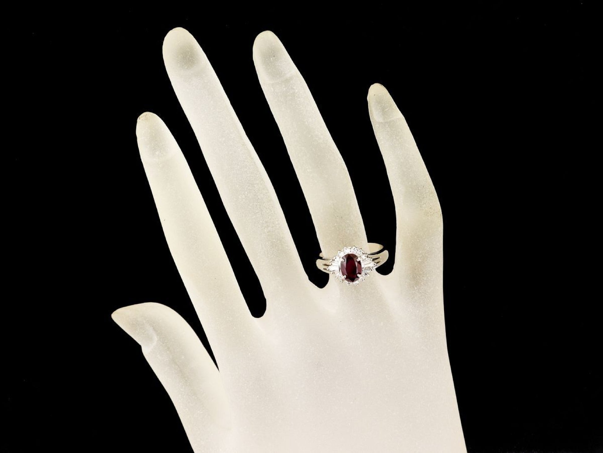 R1.08ct D0.28ct Pt850 5.8g Ring 