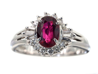 R1.08ct D0.28ct Pt850 5.8g Ring 