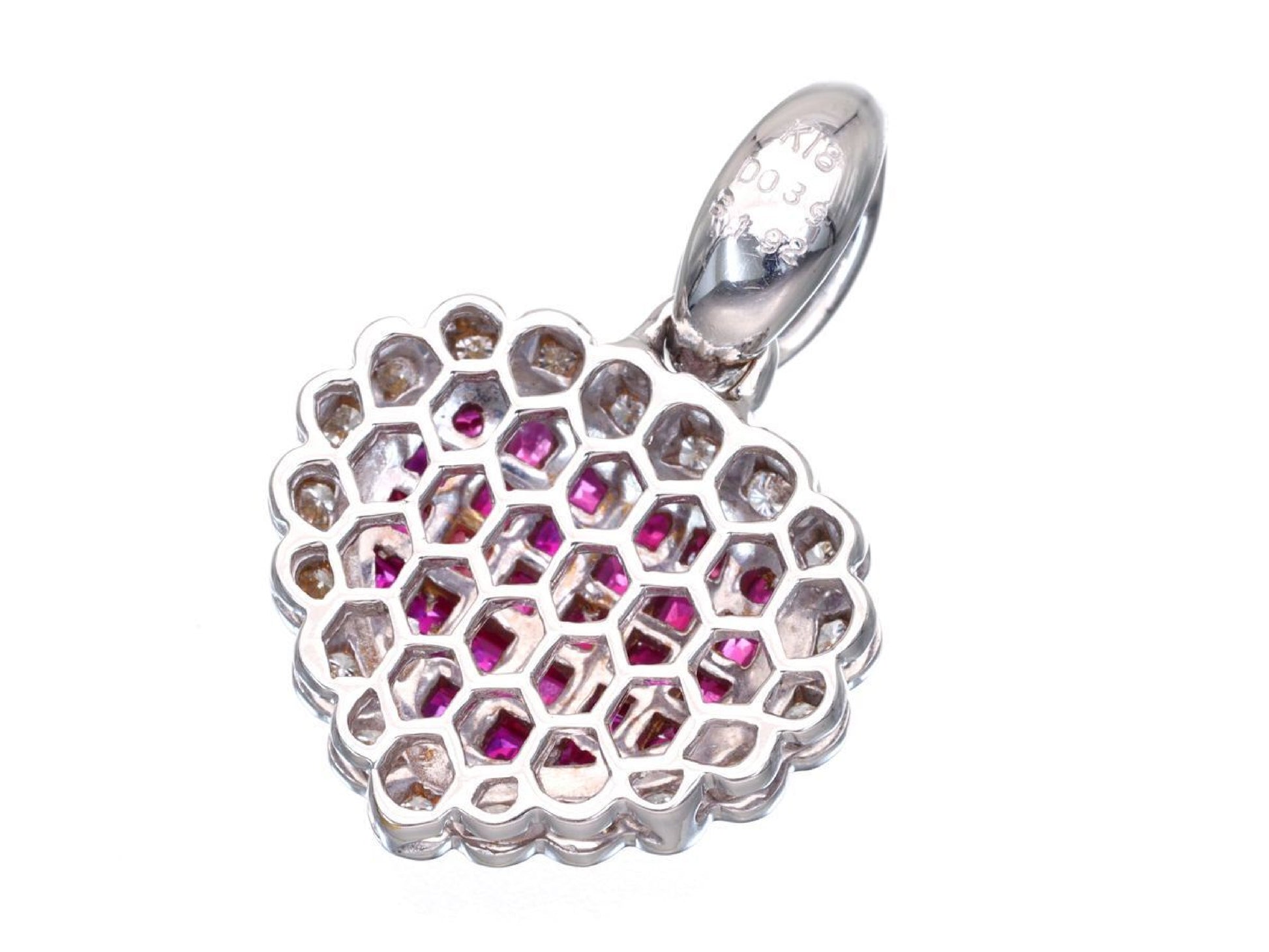 R1.92ct D0.39ct K18WG 5.4g Pendant Top 