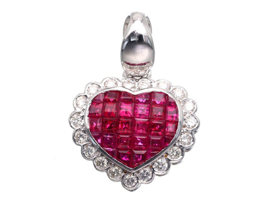R1.92ct D0.39ct K18WG 5.4g Pendant Top 