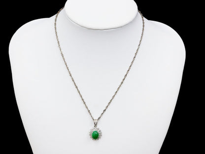 Jade 3.16ct D0.59ct Pt900/850 7.9g Ring 
