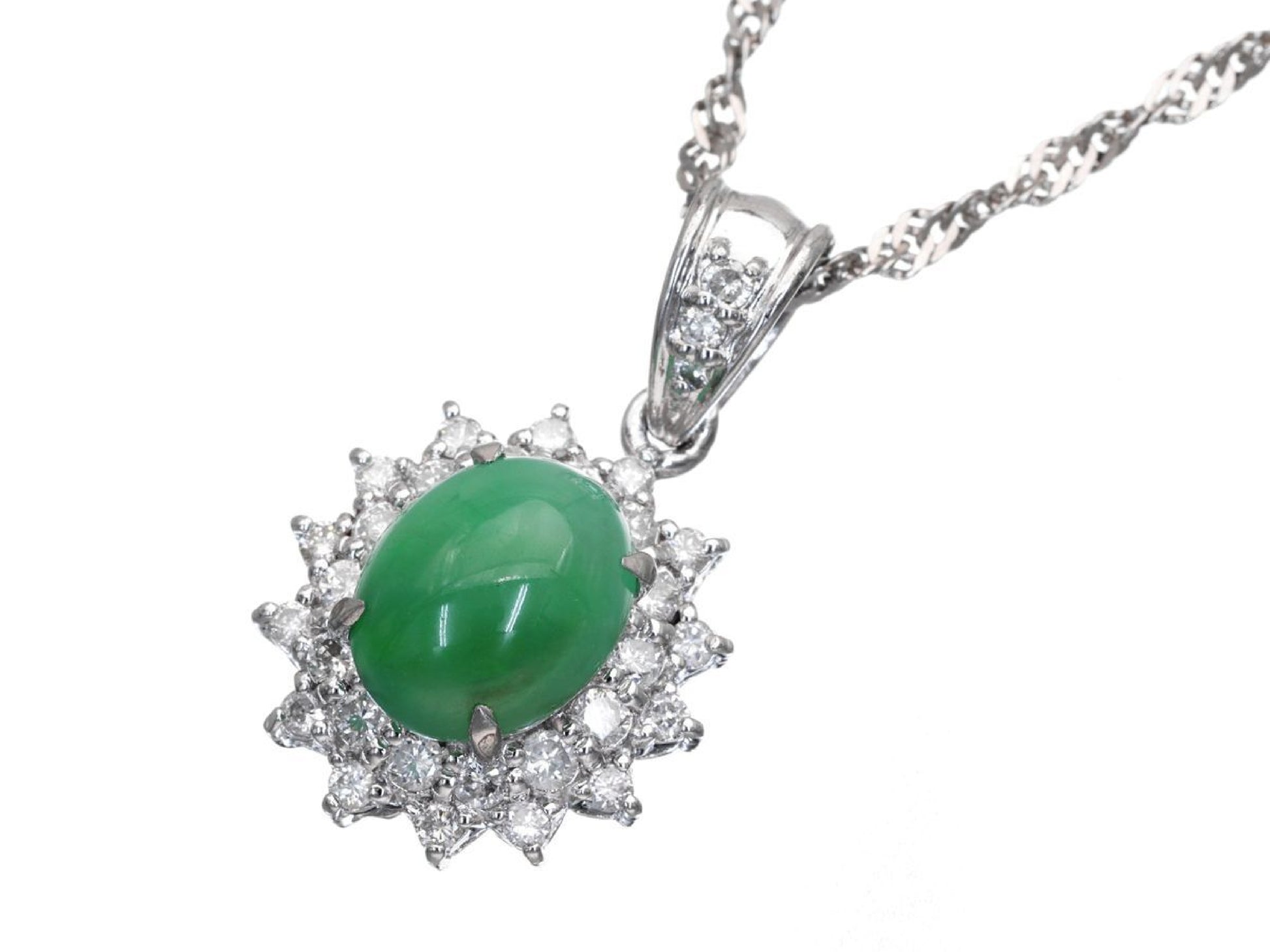 Jade 3.16ct D0.59ct Pt900/850 7.9g Ring 