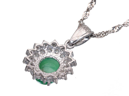 Jade 3.16ct D0.59ct Pt900/850 7.9g Ring 