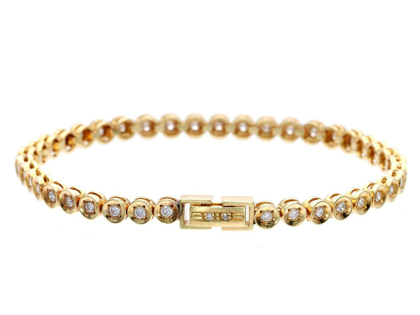 D1.00ct K18 12.9g Bracelet/Bangle 