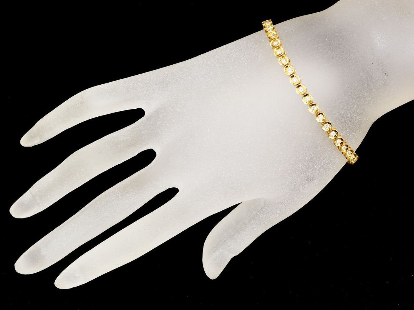 D1.00ct K18 12.9g Bracelet/Bangle 