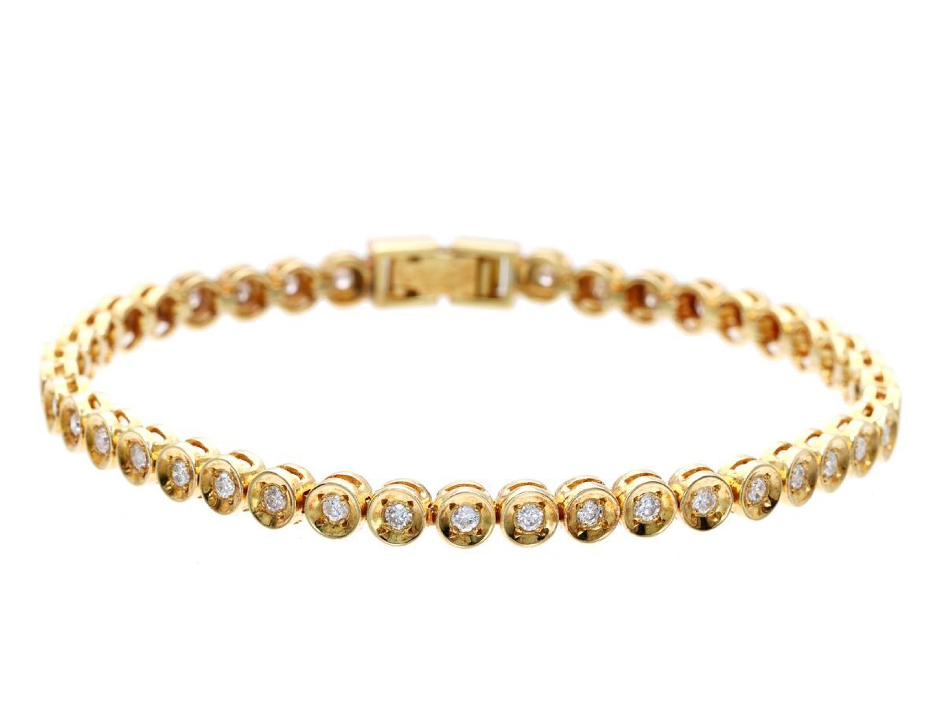 D1.00ct K18 12.9g Bracelet/Bangle 