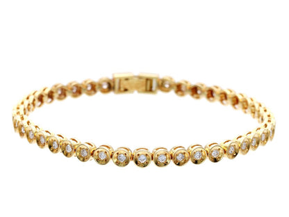 D1.00ct K18 12.9g Bracelet/Bangle 