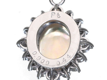 FOP 0.909ct D 0.44ct Pt/Pt850 7.3g Necklace 