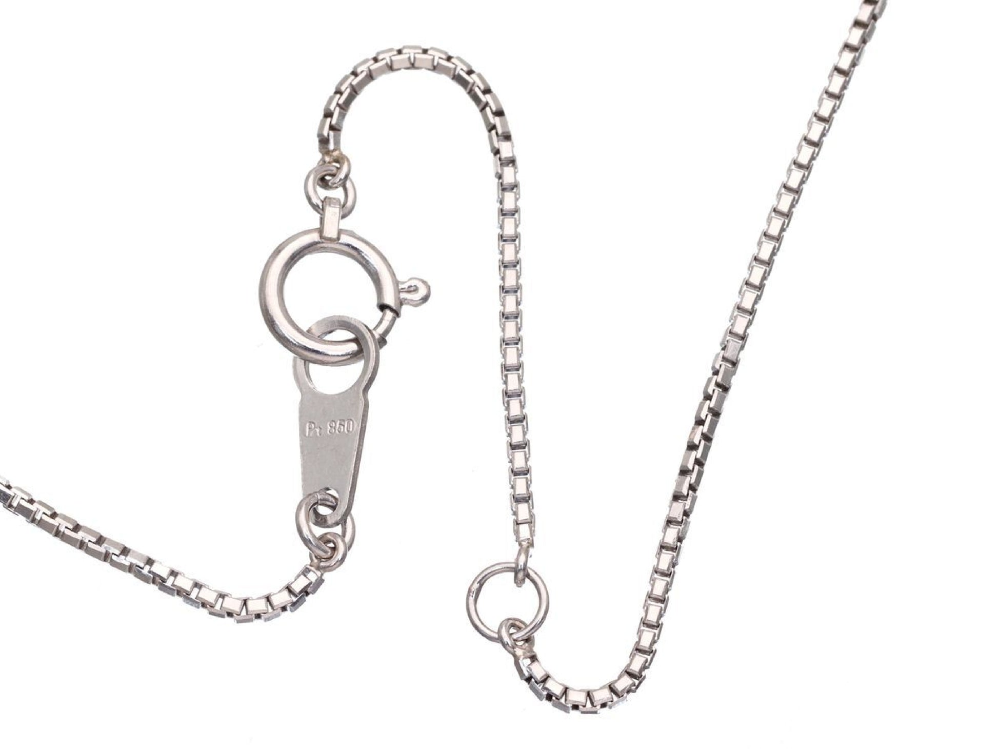 FOP 0.909ct D 0.44ct Pt/Pt850 7.3g Necklace 