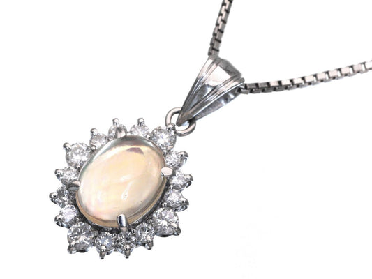 FOP 0.909ct D 0.44ct Pt/Pt850 7.3g Necklace 
