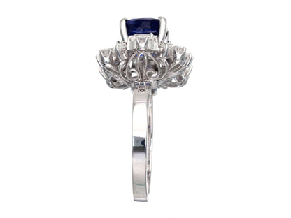 S2.04ct D0.92ct PT850 6.6g Ring 
