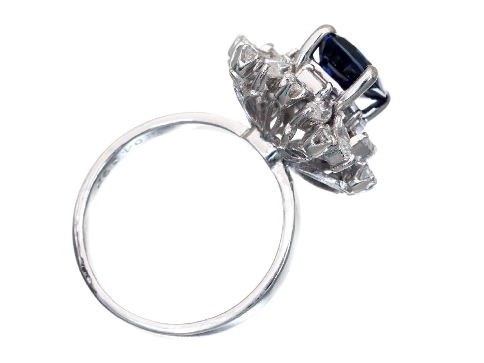 S2.04ct D0.92ct PT850 6.6g Ring 