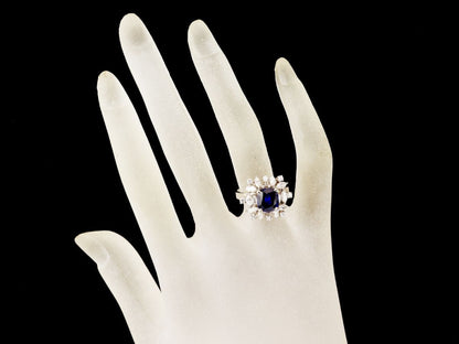 S2.04ct D0.92ct PT850 6.6g Ring 