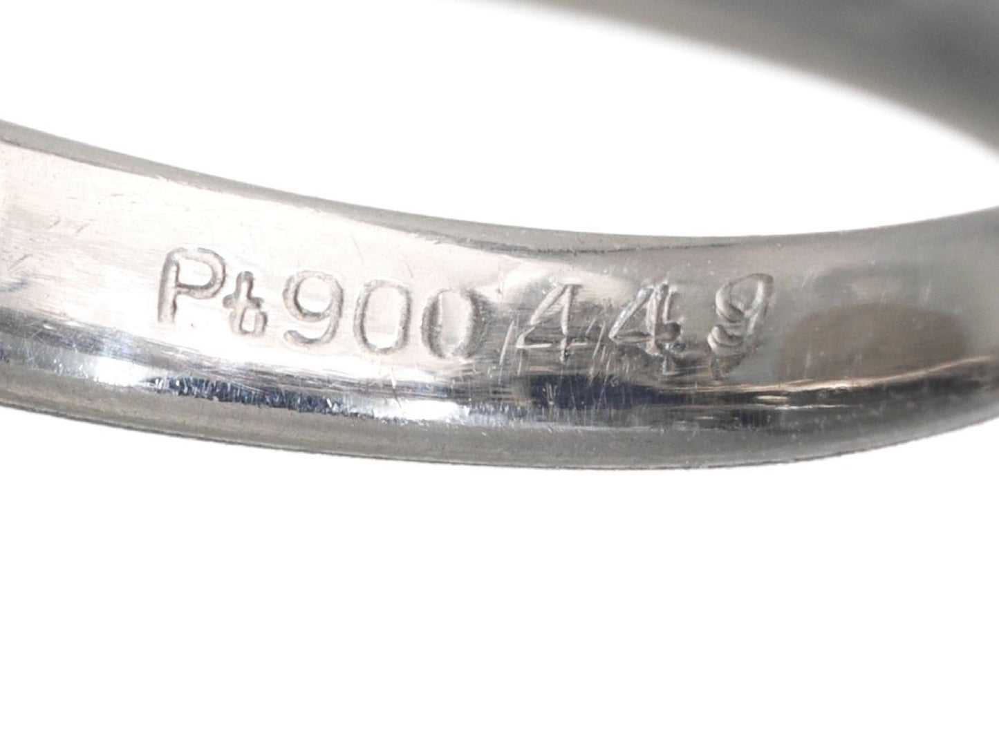 Stainless steel 4.49ct D0.60ct Pt900 7.7g ring 